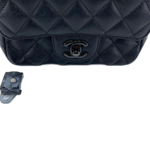 CHANEL Mini matrasse Shoulder Bag leather black WS32874