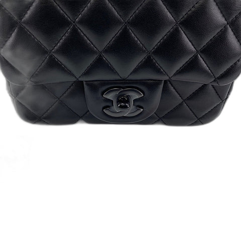 CHANEL Mini matrasse Shoulder Bag lambskin black WS32875