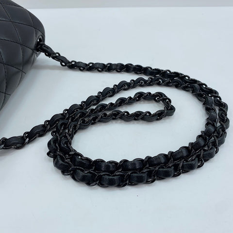 CHANEL Mini Matelasse Shoulder Bag lambskin black WS32875