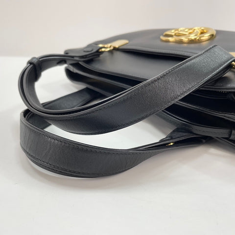 GUCCI GG Marmont 2WAY Handbag leather black WS32878