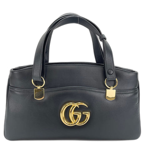 GUCCI GG Marmont 2WAY Handbag leather black WS32878