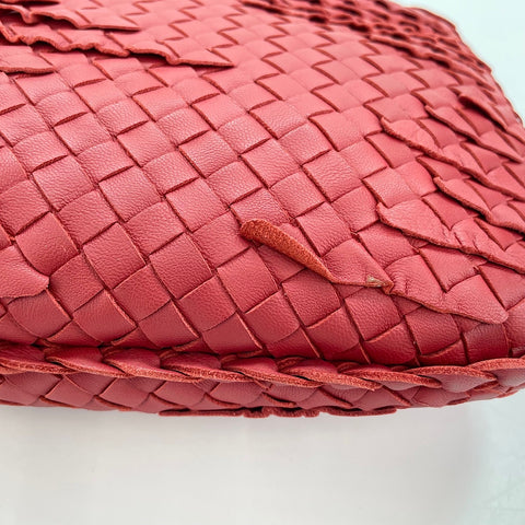 BOTTEGAVENETA INTRECCIATO Handbag leather Red WS32879