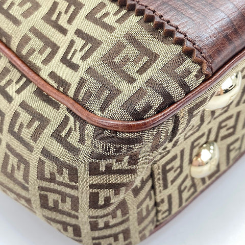 FENDI Zucchino Tote Bag canvas Brown WS32881