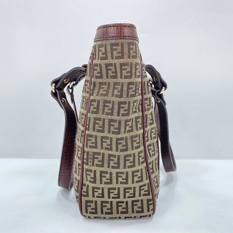 FENDI Zucchino Tote Bag canvas Brown WS32881