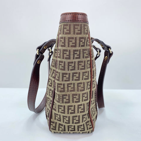 FENDI Zucchino Tote Bag canvas Brown WS32881