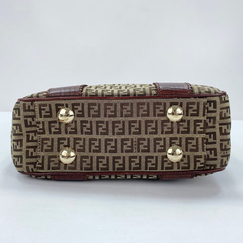 FENDI Zucchino Tote Bag canvas Brown WS32881