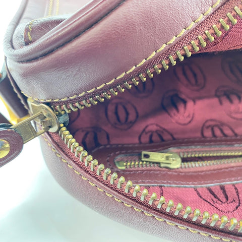 CARTIER Must Line Shoulder Bag leather wine-red WS32883