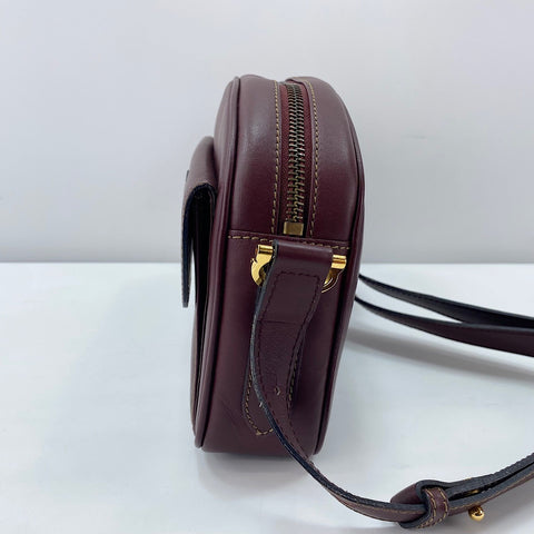 CARTIER Must Line Shoulder Bag leather wine-red WS32883