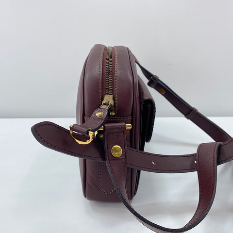 CARTIER Must Line Shoulder Bag leather wine-red WS32883