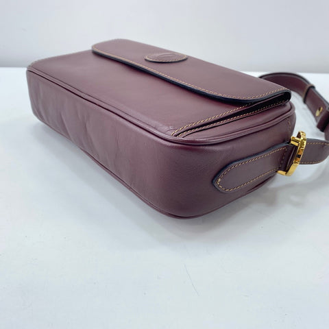 CARTIER Must Line Shoulder Bag leather wine-red WS32883