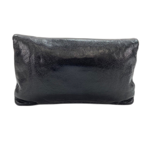 BALENCIAGA Giant Embroidery 2WAY Clutch bag leather black WS32885