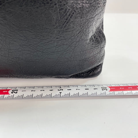 BALENCIAGA Giant Embroidery 2WAY Clutch bag leather black WS32885