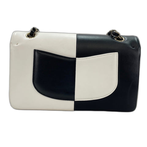CHANEL Two-tone double flap Shoulder Bag lambskin black WS32886