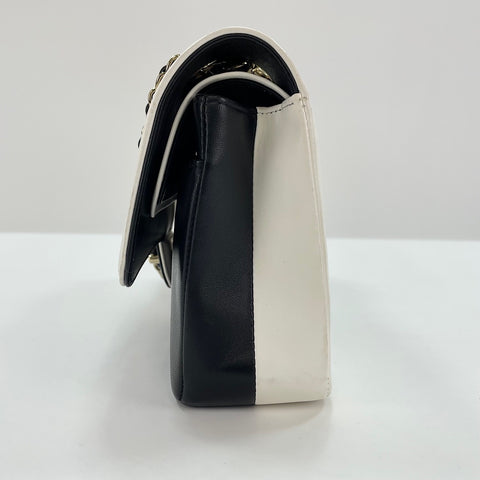 CHANEL Two-tone double flap Shoulder Bag lambskin black WS32886
