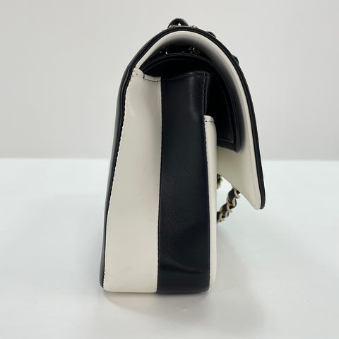 CHANEL Two-tone double flap Shoulder Bag lambskin black WS32886