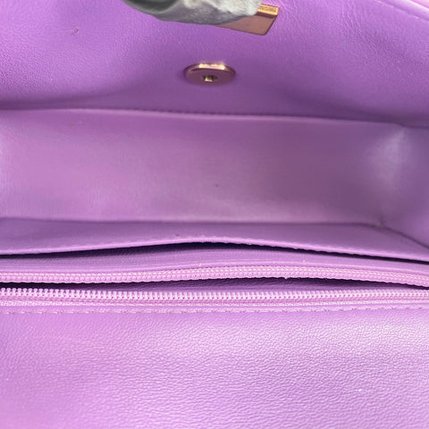 CHANEL Mini matrasse Shoulder Bag lambskin purple WS32887