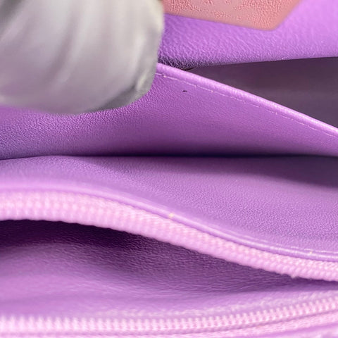 CHANEL Mini matrasse Shoulder Bag lambskin purple WS32887