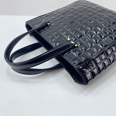 CHANEL Chocolate bar Tote Bag enamel black WS32889