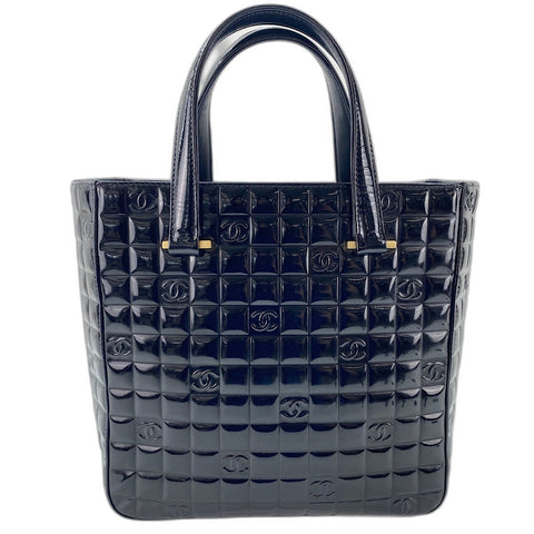CHANEL Chocolate bar Tote Bag enamel black WS32889
