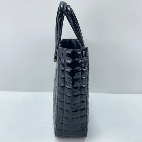 CHANEL Chocolate bar Tote Bag enamel black WS32889