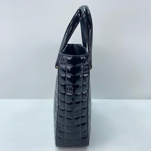 CHANEL Chocolate bar Tote Bag enamel black WS32889