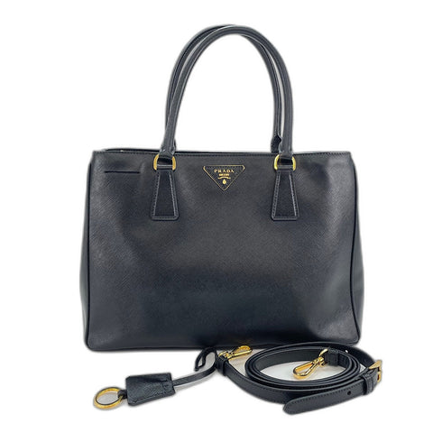 PRADA Galleria Tote Bag leather black WS32892