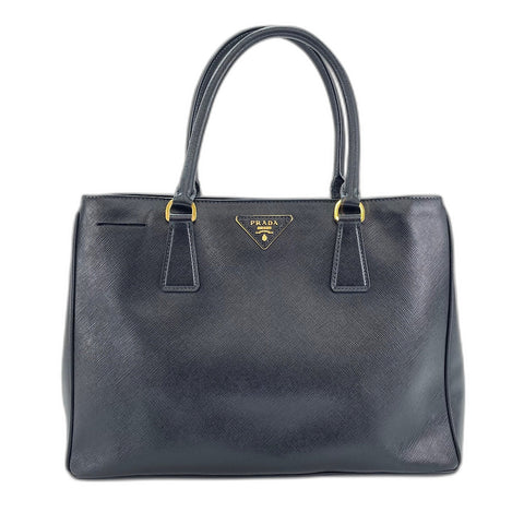 PRADA Galleria Tote Bag leather black WS32892