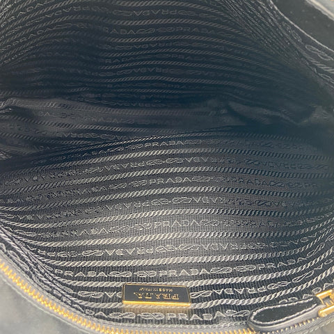 PRADA Triangular plate Tote Bag Nylon black WS32893