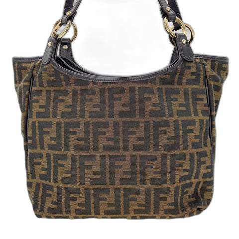 FENDI Zucca Tote Bag canvas Brown WS32895