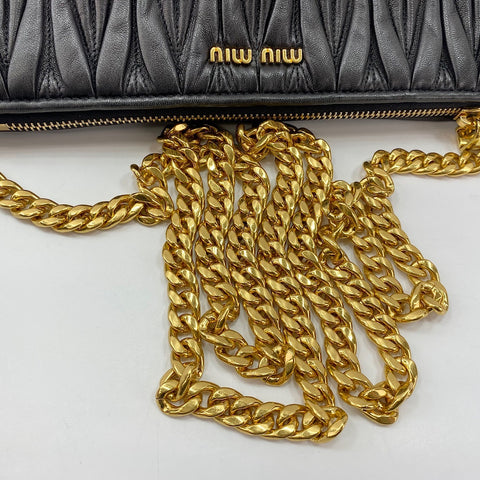 Miu Miu Materasse 2WAY Shoulder Bag leather black WS32896