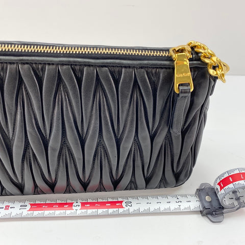 Miu Miu Materasse 2WAY Shoulder Bag leather black WS32896