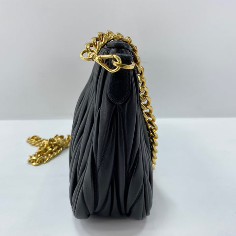 Miu Miu Materasse 2WAY Shoulder Bag leather black WS32896