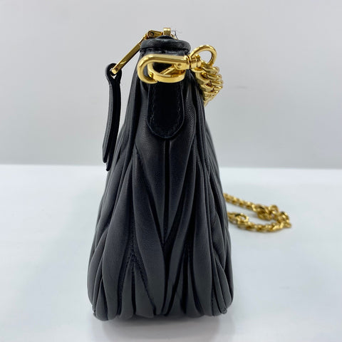 Miu Miu Materasse 2WAY Shoulder Bag leather black WS32896