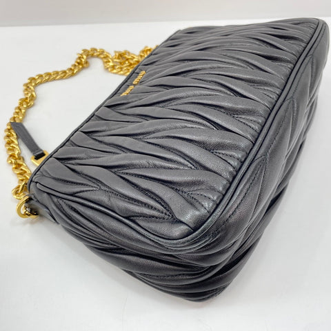 Miu Miu Materasse 2WAY Shoulder Bag leather black WS32896