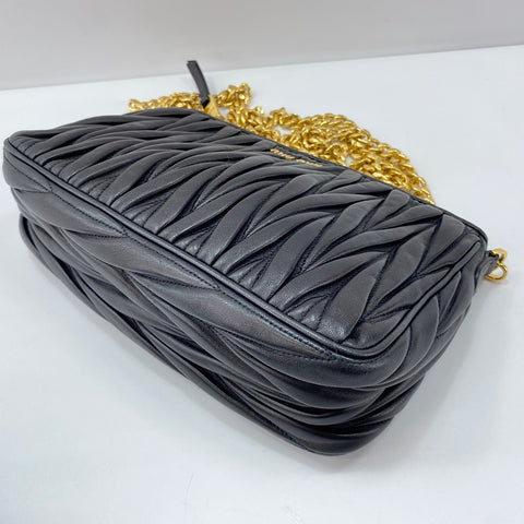 Miu Miu Materasse 2WAY Shoulder Bag leather black WS32896