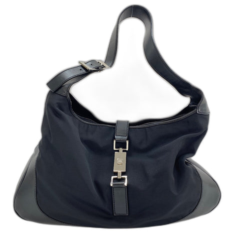 GUCCI Jackie Shoulder Bag Nylon black WS32899