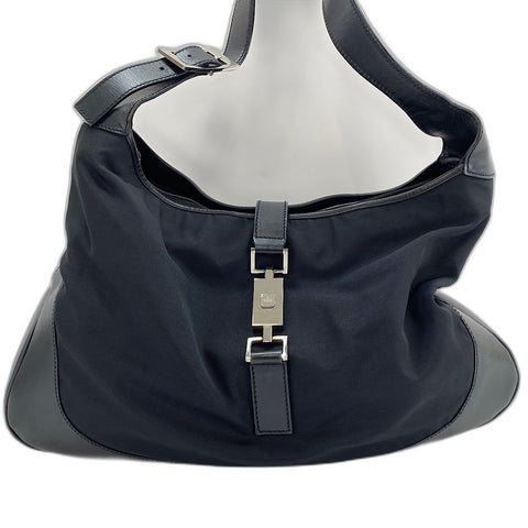 GUCCI Jackie Shoulder Bag Nylon black WS32899