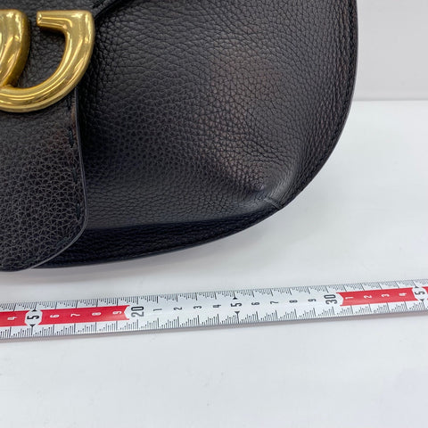 GUCCI GG Marmont Tiger Head Shoulder Bag leather black WS32900