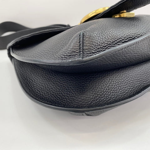 GUCCI GG Marmont Tiger Head Shoulder Bag leather black WS32900