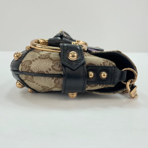 GUCCI Horsebit 2WAY Shoulder Bag beige WS32901