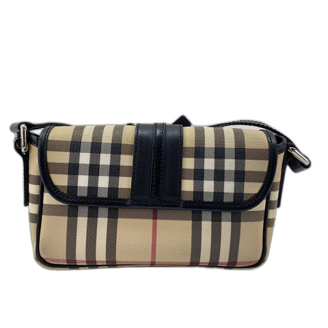 BURBERRY Nova Check Shoulder Bag PVC beige WS32903