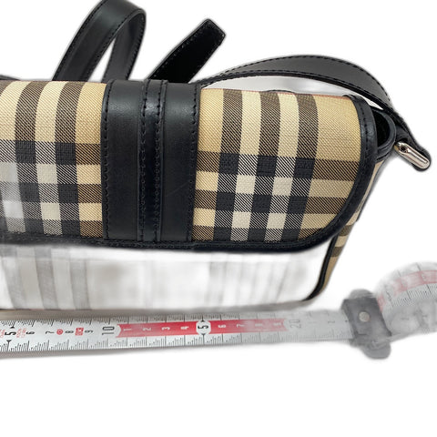 BURBERRY Nova Check Shoulder Bag PVC beige WS32903
