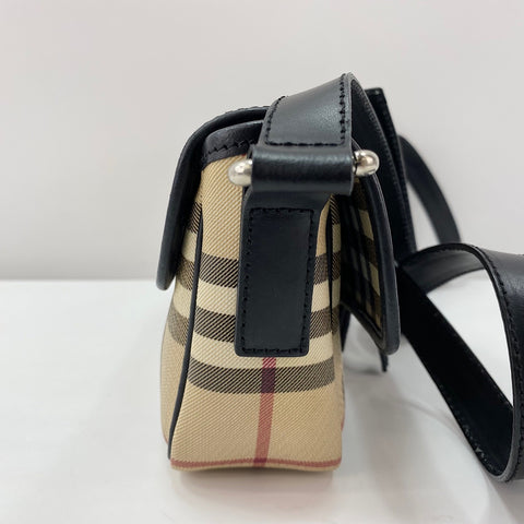 BURBERRY Nova Check Shoulder Bag PVC beige WS32903
