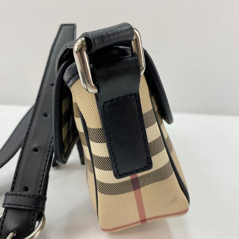 BURBERRY Nova Check Shoulder Bag PVC beige WS32903