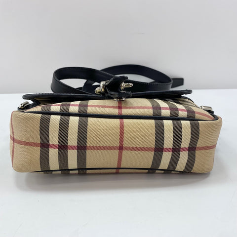 BURBERRY Nova Check Shoulder Bag PVC beige WS32903