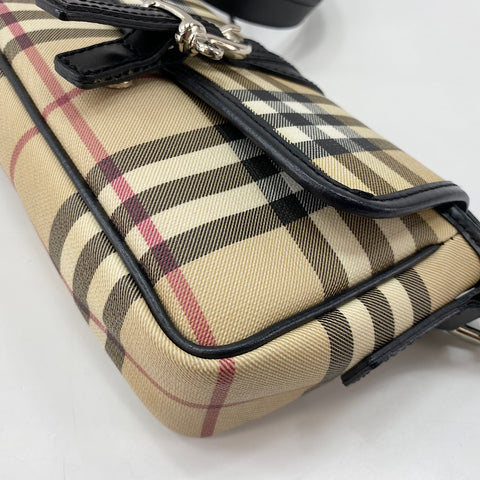 BURBERRY Nova Check Shoulder Bag PVC beige WS32903