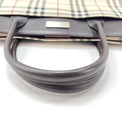 BURBERRY Nova Check Handbag canvas Brown WS32904