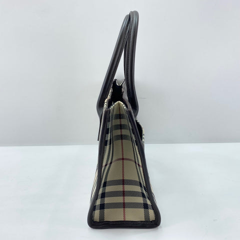 BURBERRY Nova Check Handbag canvas Brown WS32904