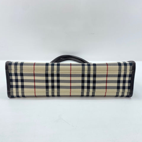 BURBERRY Nova Check Handbag canvas Brown WS32904