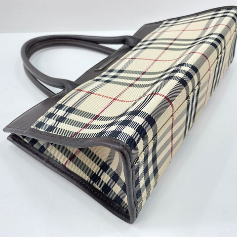 BURBERRY Nova Check Handbag canvas Brown WS32904